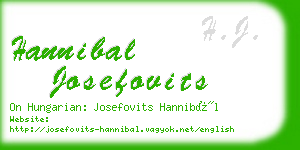 hannibal josefovits business card
